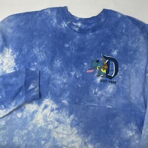 Disneyland Resort Lilo & Stitch Blue Tie Dye Spirit Jersey Adult Size XL